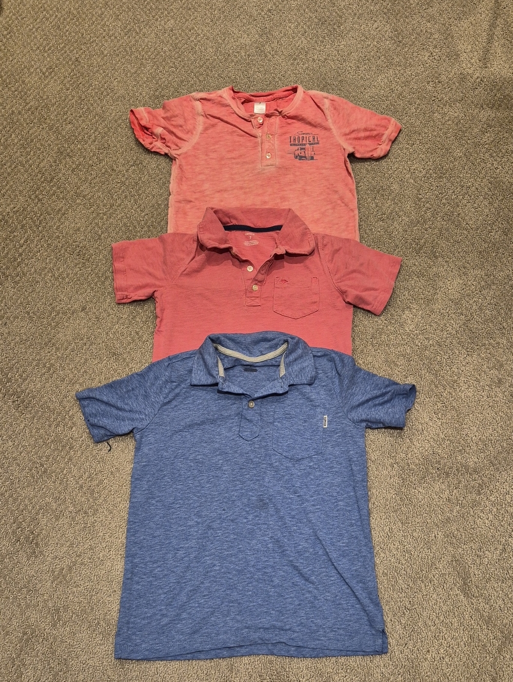 OshKosh B'gosh Pink & Blue Boys Polo Trio
